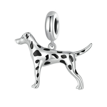 Spotted Dalmatian Love Silver Charm Pendant 360x