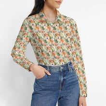 Load image into Gallery viewer, Spring Blossom Shiba Inus Women&#39;s Shirt - 2 Designs-Apparel-Apparel, Shiba Inu, Shirt-4
