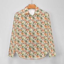Load image into Gallery viewer, Spring Blossom Shiba Inus Women&#39;s Shirt - 2 Designs-Apparel-Apparel, Shiba Inu, Shirt-8