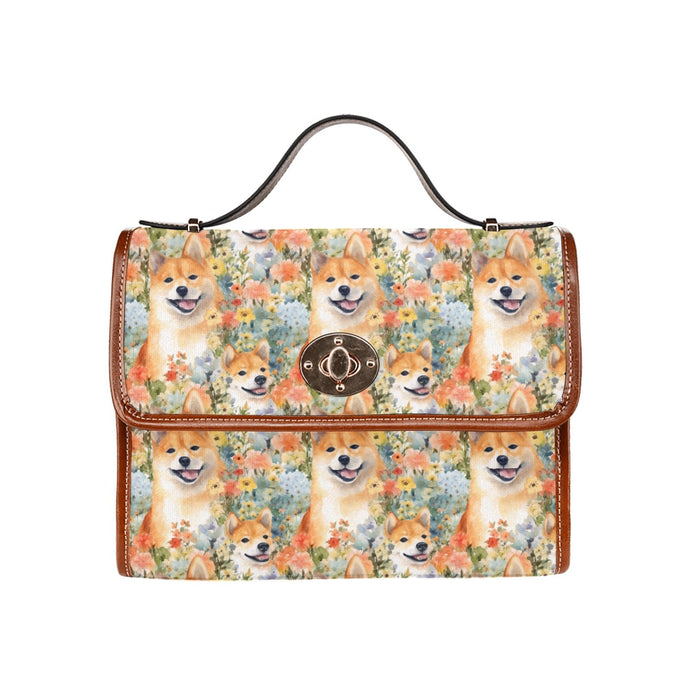 Spring Summer Bloom Shiba Inu Mom and Baby Shoulder Bag Purse-Accessories-Accessories, Bags, Purse, Shiba Inu-One Size-1