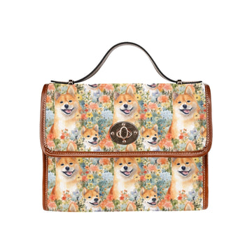 Spring Summer Bloom Shiba Inu Mom And Baby Shoulder Bag Purse One Size 360x