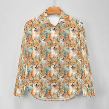 Load image into Gallery viewer, Spring Summer Bloom Shiba Inu Mom and Baby Women&#39;s Shirt - 2 Designs-Apparel-Apparel, Shiba Inu, Shirt-8