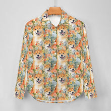 Load image into Gallery viewer, Spring Summer Bloom Shiba Inu Mom and Baby Women&#39;s Shirt - 2 Designs-Apparel-Apparel, Shiba Inu, Shirt-4
