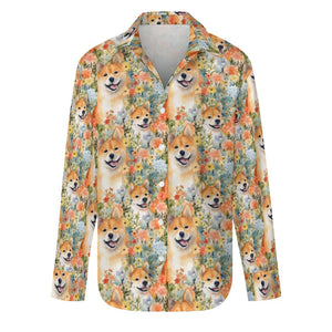 Spring Summer Bloom Shiba Inu Mom and Baby Women's Shirt - 2 Designs-Apparel-Apparel, Shiba Inu, Shirt-5