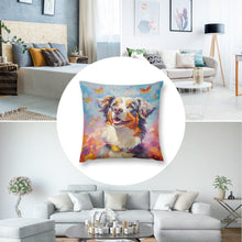 Load image into Gallery viewer, Springtime Splendor Australian Shepherd Plush Pillow Case-Cushion Cover-Australian Shepherd, Dog Dad Gifts, Dog Mom Gifts, Home Decor, Pillows-8