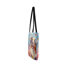 Load image into Gallery viewer, Springtime Splendor Australian Shepherd Shopping Tote Bag-Accessories-Accessories, Australian Shepherd, Bags, Dog Dad Gifts, Dog Mom Gifts-White-ONESIZE-4