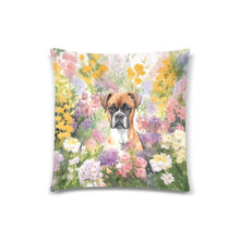 Load image into Gallery viewer, Springtime Summer Boxer Blossom Throw Pillow-Cushion Cover-Boxer, Home Decor, Pillows-White-ONESIZE-2