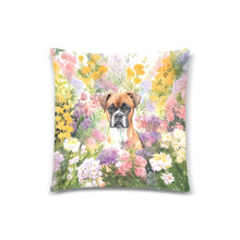 Load image into Gallery viewer, Springtime Summer Boxer Blossom Throw Pillow-Cushion Cover-Boxer, Home Decor, Pillows-White-ONESIZE-1