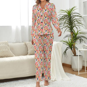 Springtime Summer Corgis Pajama Set for Women-Pajamas-Apparel, Corgi, Pajamas-4