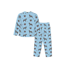 Load image into Gallery viewer, Staffordshire Terrier Pajamas for Women - XL Available - Blue Grey Staffordshire Bull Terriers-Pajamas-Apparel,Dog Mom Gifts,Pajamas-14