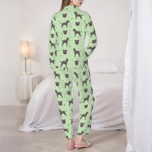 Load image into Gallery viewer, Staffordshire Terrier Pajamas for Women - XL Available - Blue Grey Staffordshire Bull Terriers-Pajamas-Apparel,Dog Mom Gifts,Pajamas-5