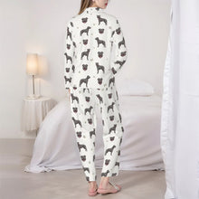 Load image into Gallery viewer, Staffordshire Terrier Pajamas for Women - XL Available - Blue Grey Staffordshire Bull Terriers-Pajamas-Apparel,Dog Mom Gifts,Pajamas-6