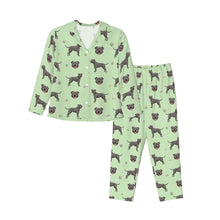 Load image into Gallery viewer, Staffordshire Terrier Pajamas for Women - XL Available - Blue Grey Staffordshire Bull Terriers-Pajamas-Apparel,Dog Mom Gifts,Pajamas-9