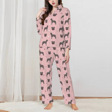 Load image into Gallery viewer, Staffordshire Terrier Pajamas for Women - XL Available - Blue Grey Staffordshire Bull Terriers-Pajamas-Apparel,Dog Mom Gifts,Pajamas-Pink-XS-2