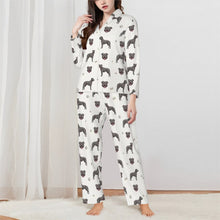 Load image into Gallery viewer, Staffordshire Terrier Pajamas for Women - XL Available - Blue Grey Staffordshire Bull Terriers-Pajamas-Apparel,Dog Mom Gifts,Pajamas-White-XS-1