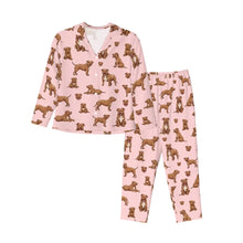 Load image into Gallery viewer, Staffordshire Terrier Pajamas for Women - XL Available - I Love Red Staffies-Pajamas-Apparel,Dog Mom Gifts,Pajamas-11