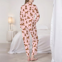 Load image into Gallery viewer, Staffordshire Terrier Pajamas for Women - XL Available - I Love Red Staffies-Pajamas-Apparel,Dog Mom Gifts,Pajamas-6