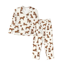 Load image into Gallery viewer, Staffordshire Terrier Pajamas for Women - XL Available - I Love Red Staffies-Pajamas-Apparel,Dog Mom Gifts,Pajamas-7