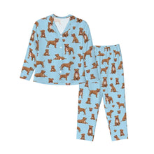 Load image into Gallery viewer, Staffordshire Terrier Pajamas for Women - XL Available - I Love Red Staffies-Pajamas-Apparel,Dog Mom Gifts,Pajamas-9