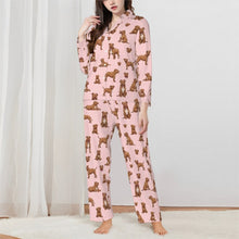 Load image into Gallery viewer, Staffordshire Terrier Pajamas for Women - XL Available - I Love Red Staffies-Pajamas-Apparel,Dog Mom Gifts,Pajamas-Pink-XS-3