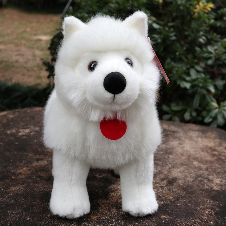 Standing American Eskimo Dog Stuffed Animal Plush Toy-Stuffed Animals-American Eskimo Dog, Home Decor, Stuffed Animal-2