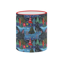 Load image into Gallery viewer, Starlight and Snowflakes Scottie Dog Christmas Coffee Mug-5
