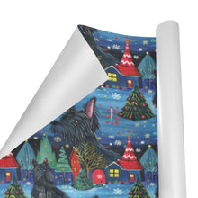 Load image into Gallery viewer, Starlight and Snowflakes Scottie Dog Christmas Gift Wrapping Paper - 2 Rolls-Christmas Ornament-Christmas,Scottish Terrier,Wrapping Paper-4