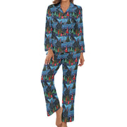 Starlight and Snowflakes Scottie Dog Christmas Pajamas Set for Women-Pajamas-Apparel, Christmas, Dog Mom Gifts, Pajamas, Scottish Terrier-4