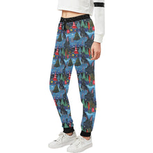Load image into Gallery viewer, Starlight and Snowflakes Scottie Dog Christmas Unisex Sweatpants-Apparel-Apparel, Christmas, Dog Dad Gifts, Dog Mom Gifts, Pajamas, Scottish Terrier-2