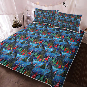 Starlight Snowflakes Scottie Dog Christmas Quilted Blanket or Bedding Set-Bedding-Bedding, Blankets, Christmas, Home Decor, Scottish Terrier-3