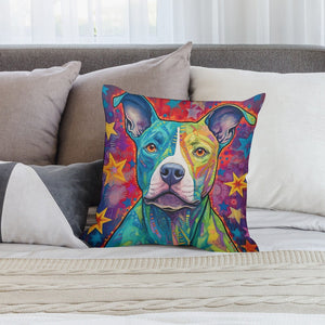 Starry Delight Pit Bull Plush Pillow Case-Cushion Cover-Dog Dad Gifts, Dog Mom Gifts, Home Decor, Pillows, Pit Bull-2