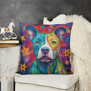Starry Delight Pit Bull Plush Pillow Case-Cushion Cover-Dog Dad Gifts, Dog Mom Gifts, Home Decor, Pillows, Pit Bull-3