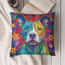 Load image into Gallery viewer, Starry Delight Pit Bull Plush Pillow Case-Cushion Cover-Dog Dad Gifts, Dog Mom Gifts, Home Decor, Pillows, Pit Bull-4