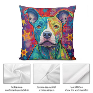 Starry Delight Pit Bull Plush Pillow Case-Cushion Cover-Dog Dad Gifts, Dog Mom Gifts, Home Decor, Pillows, Pit Bull-5