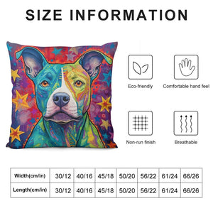 Starry Delight Pit Bull Plush Pillow Case-Cushion Cover-Dog Dad Gifts, Dog Mom Gifts, Home Decor, Pillows, Pit Bull-6