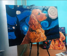 Load image into Gallery viewer, Starry Eyed Cocker Spaniel Oil Painting-Art-Cocker Spaniel, Dog Art, Home Decor, Painting-24&quot; x 36&quot; inches-4