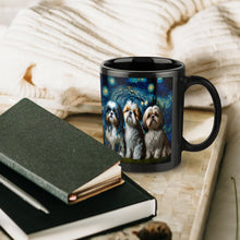 Load image into Gallery viewer, Starry-Eyed Shih Tzus Coffee Mug-Mug-Accessories, Dog Dad Gifts, Dog Mom Gifts, Home Decor, Mugs, Shih Tzu-ONE SIZE-Black-4