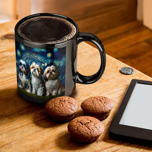 Starry-Eyed Shih Tzus Coffee Mug-Mug-Accessories, Dog Dad Gifts, Dog Mom Gifts, Home Decor, Mugs, Shih Tzu-ONE SIZE-Black-1