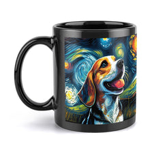 Load image into Gallery viewer, Starry Night Beagle Coffee Mug-Mug-Beagle, Home Decor, Mugs-ONE SIZE-Black-2