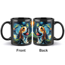 Load image into Gallery viewer, Starry Night Beagle Coffee Mug-Mug-Beagle, Home Decor, Mugs-ONE SIZE-Black-3