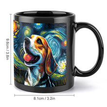 Load image into Gallery viewer, Starry Night Beagle Coffee Mug-Mug-Beagle, Home Decor, Mugs-ONE SIZE-Black-5