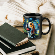Load image into Gallery viewer, Starry Night Beagle Coffee Mug-Mug-Beagle, Home Decor, Mugs-ONE SIZE-Black-6