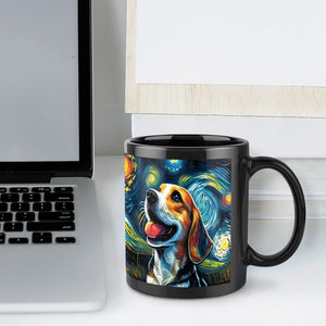 Starry Night Beagle Coffee Mug-Mug-Beagle, Home Decor, Mugs-ONE SIZE-Black-7