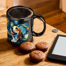 Load image into Gallery viewer, Starry Night Beagle Coffee Mug-Mug-Beagle, Home Decor, Mugs-ONE SIZE-Black-1