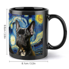 Load image into Gallery viewer, Starry Night Black Frenchie Coffee Mug-Mug-French Bulldog, Home Decor, Mugs-ONE SIZE-Black-2