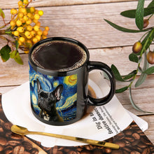 Load image into Gallery viewer, Starry Night Black Frenchie Coffee Mug-Mug-French Bulldog, Home Decor, Mugs-ONE SIZE-Black-3