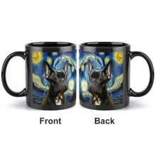 Load image into Gallery viewer, Starry Night Black Frenchie Coffee Mug-Mug-French Bulldog, Home Decor, Mugs-ONE SIZE-Black-4