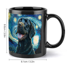 Load image into Gallery viewer, Starry Night Black Labrador Coffee Mug-Mug-Black Labrador, Home Decor, Labrador, Mugs-ONE SIZE-Black-4