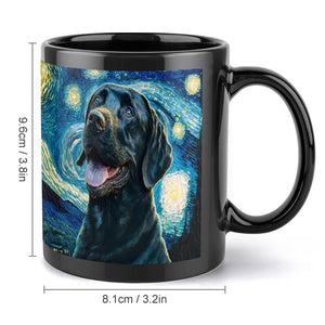 Starry Night Black Labrador Coffee Mug-Mug-Black Labrador, Home Decor, Labrador, Mugs-ONE SIZE-Black-4