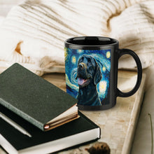Load image into Gallery viewer, Starry Night Black Labrador Coffee Mug-Mug-Black Labrador, Home Decor, Labrador, Mugs-ONE SIZE-Black-5